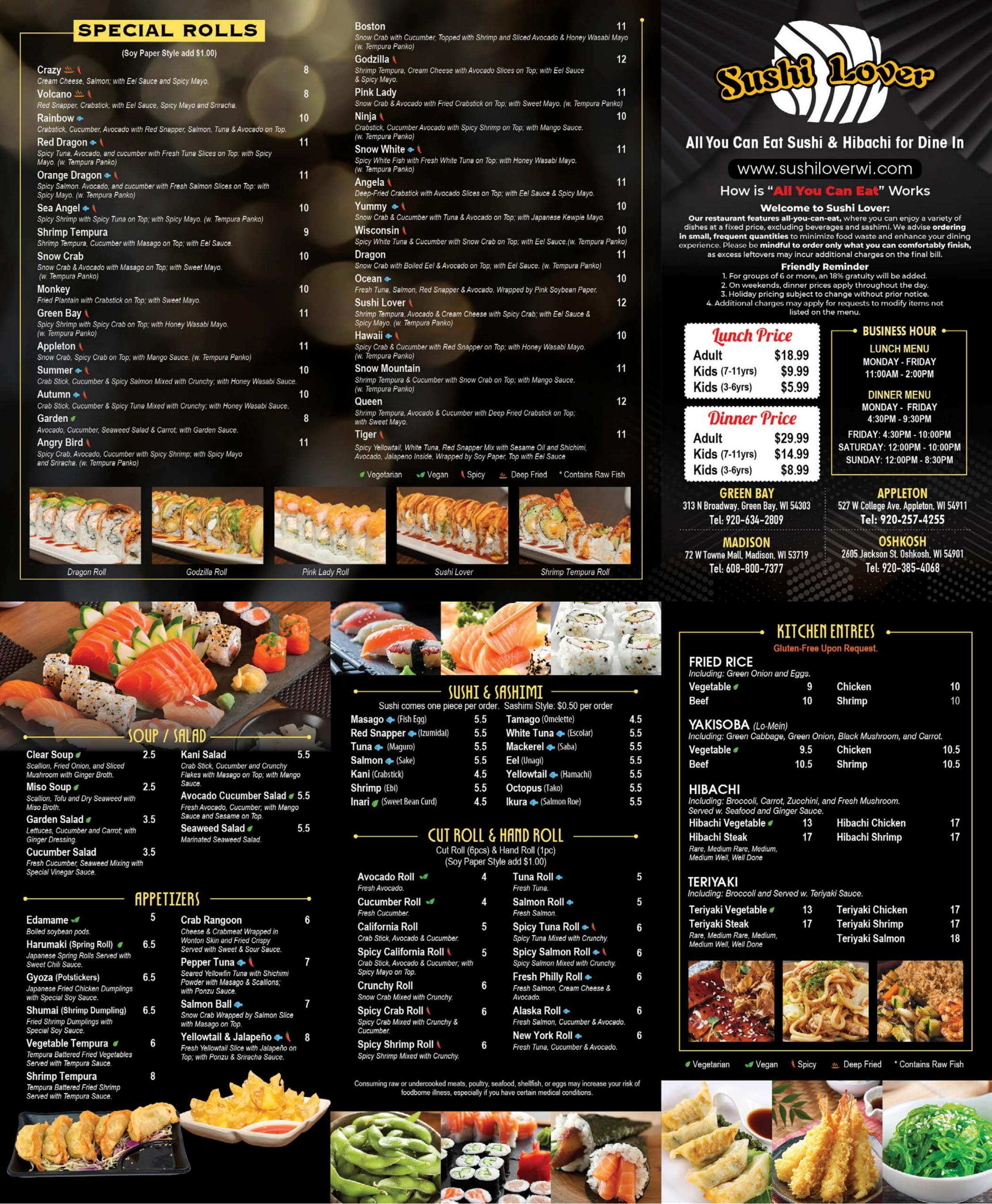 Green Bay - Carryout Menu