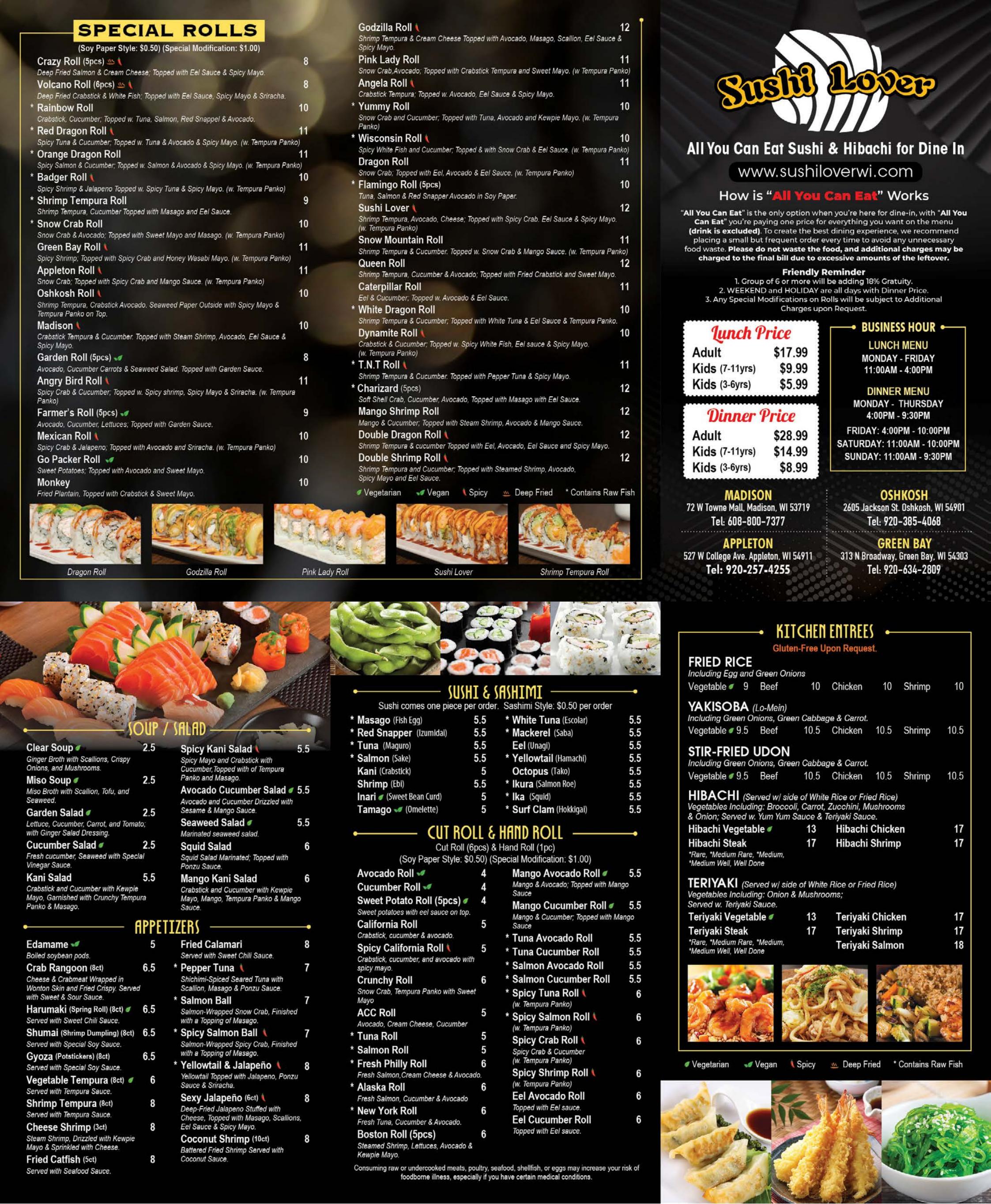 Madison - Carryout Menu