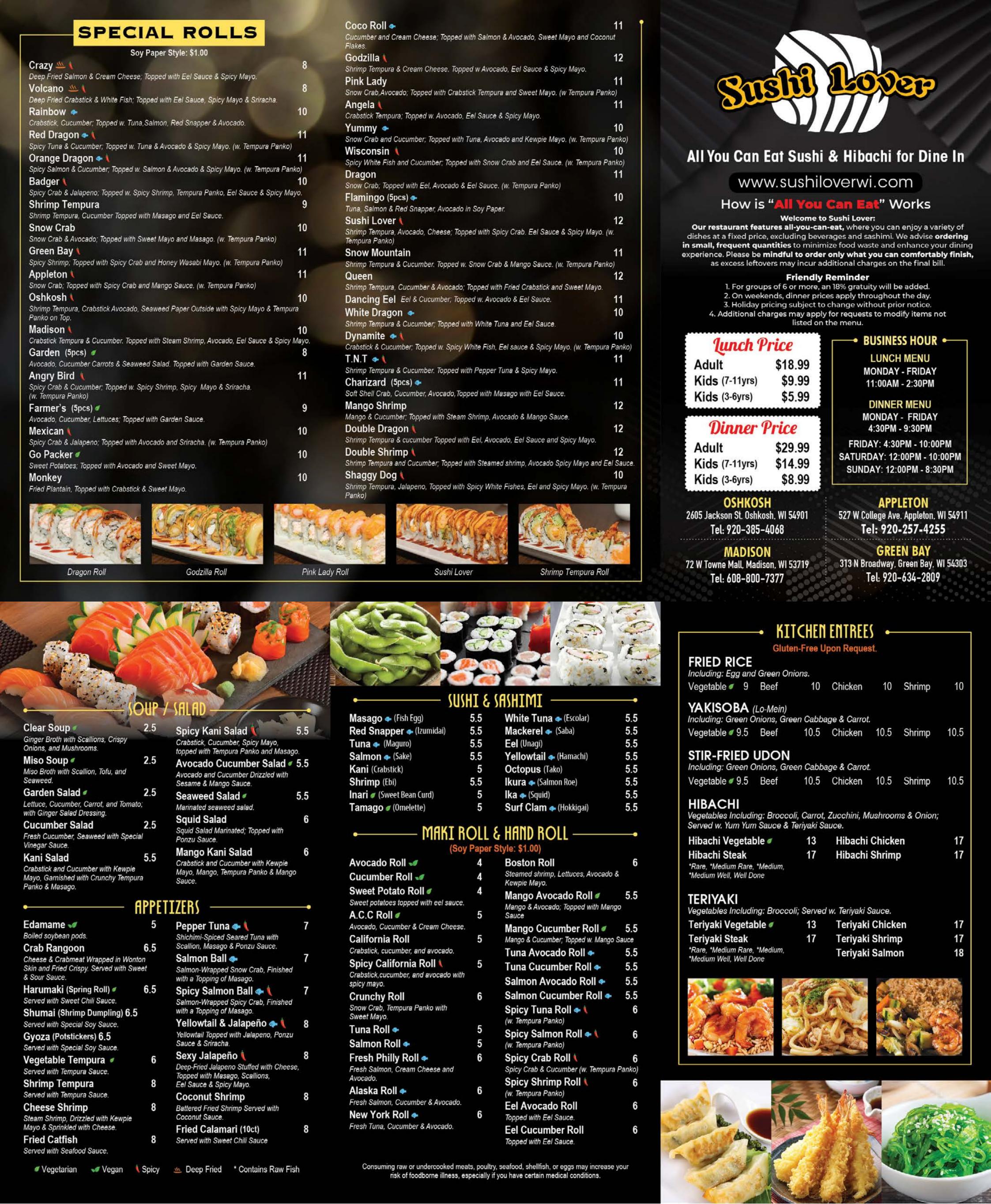 Oshkosh - Carryout Menu